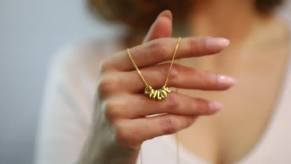 Bubble Name Necklace In Gold